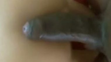 Desi guy rubbing his dick on his sexy wifes pussy making it ready for cum