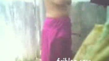 Bangladeshi girl outdoor bath capture by next door guy