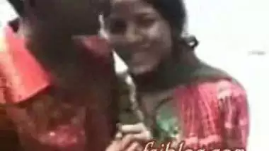 Bengali village girl outdoor boobs pressing by lover