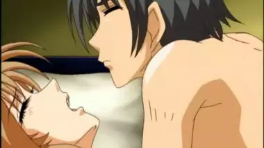 Cute hentai riding a dick and getting facial