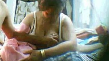 Indian Aunty Lets Guy Play With Her Large Tits