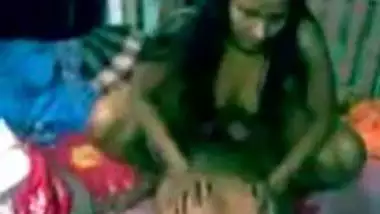 Village girl riding hard with loud moaning