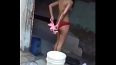 Sexy Gujarati girl having an open bath