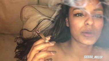 indian slut smokes weed and gets fucked by white cock