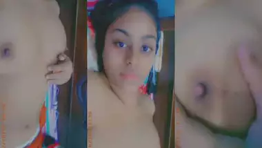 Indian GF boob show for her bf selfie