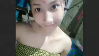 Cute Look Assam Wife Record Nude Selfie