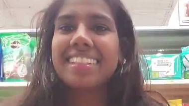 Cute and Sexy Tamil Girl Showing Boobs In Shopping Mall