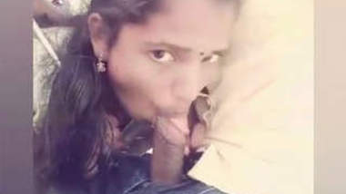 Desi Tamil Hot Girl Nicely Blowjob