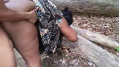 Desi big ass aunty drilled hard in forest