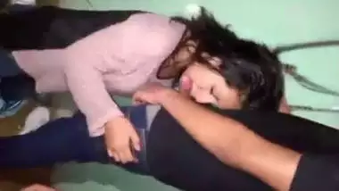 young arab girl giving bj to bf in front of his friend