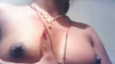 horny tamil girl self pressing tight boobs and nipples clip