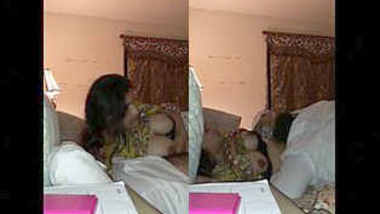 paki wife with hubby and one solo video