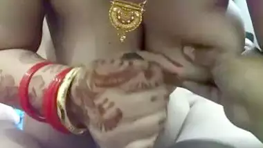 Newly married bhabi stroking hubby’s cock, says