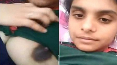 Desi college girl video call with lovers friend