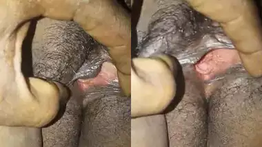 Indian wife hairy pussy spread by hubby