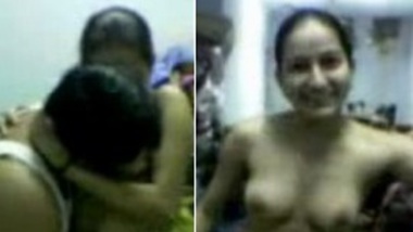 Punjabi girl erotic stripping and kissing in Delhi shop