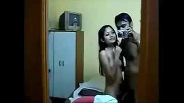 Naked school girl having a shower sex