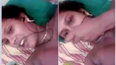 Wife takes to Desi husband via video link and shows him only her XXX face