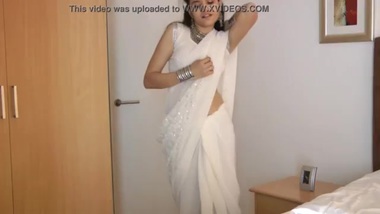 Desi College Girl Jasmine Mathur In White Desi...