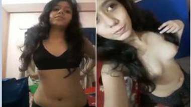 Chick lives in India and performs XXX show of her breasts worldwide