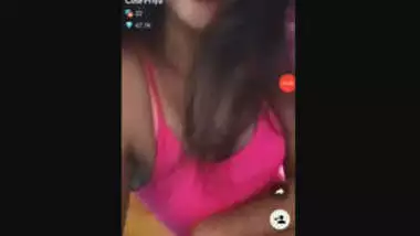 Cute Priya on Tango Pvt Hot Nipple Slip Show