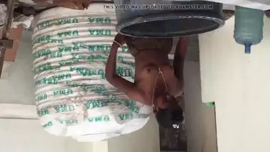 Tamil aunty bathing caught me