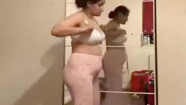 Paki milf panty less ass show stripped to just white bra
