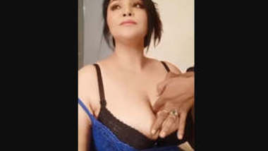 Randi Rajsi Verma getting her Milky Boobs Fingered by Makeup man