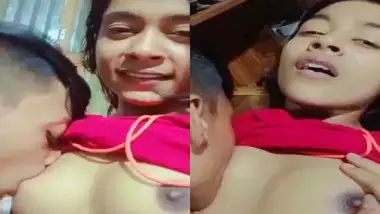 Beautiful horny girl virgin boob sucking by Bf