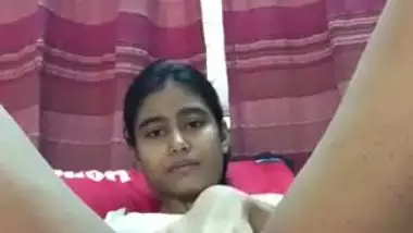 Sweet teen girl finger fucks her tight pussy on cam for lover