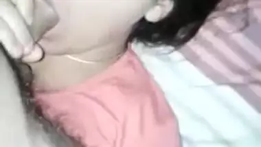 itting on her wife chest for blowjob