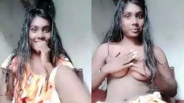 Shy Indian girl showing her boobs on cam