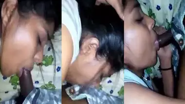 Indian GF shows her blowjob skill to her BF