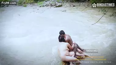 three bestfriends fuck by the river side