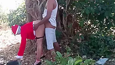 Big Boobs Woman Santa Cheating And Fucked In Jungle By Local Man