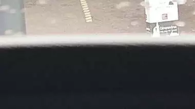 Indian couple get fuck in rain being in the car