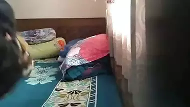 Lovers quick fucking caught by friend in his room