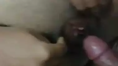 Beautiful girl fucked by boyfriend She is helping his dick to insert