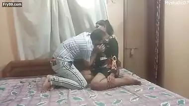 Innocent College girls having sex with senior boss for promotion!! with Hindi audio