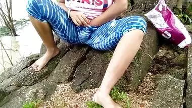 First time outdoor fucking my aunt near the river