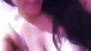 Beautiful Desi cute girl showing her boobs selfie cam
