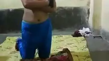 Man approaches Desi girlfriend from behind and feels up her XXX boobies