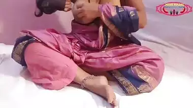 Desi couple playing roleplay of first night on anniversary