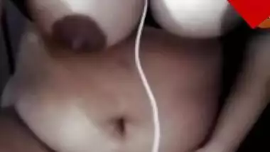 Milk tanker showing her big boobs