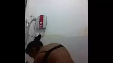 indian teen babe sanjana in bathroom
