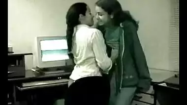 Desi Indian porn clip of lesbian office girls doing fun