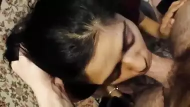 Beautiful indian teen sucking cock