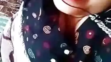 Desi wife undressing and fingering on video call