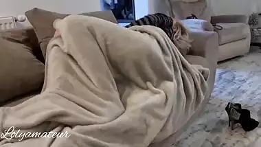 Mom and Stepson share a couch until cum
