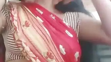 Homely Hot Aunty Navel Showing in Saree